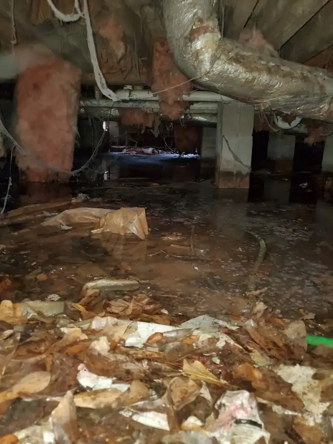 Crawl space flood assessment for Commercial Water Damage Restoration in South Lebanon